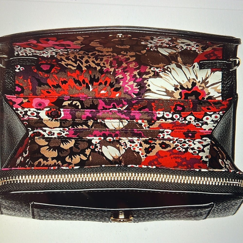 Vera Bradley Ultimate Crossbody, Black Genuine Leather - Picture 6 of 16